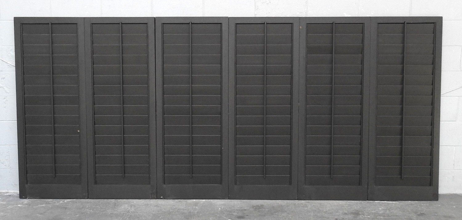 Cedar Louvre Articulating Shutters - Dark Stain Finish