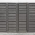 Cedar Louvre Articulating Shutters - Dark Stain Finish