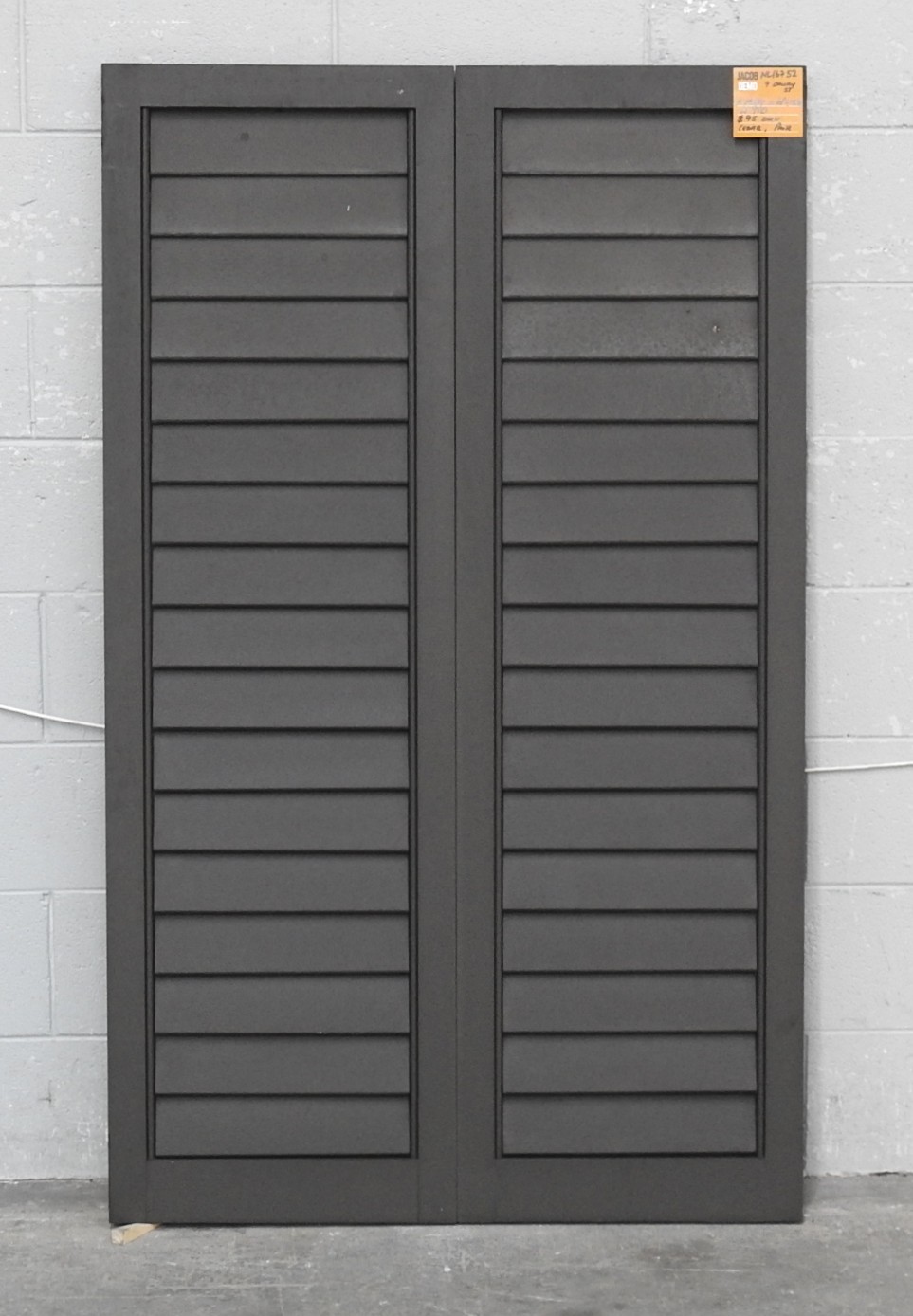 Cedar Louvre Articulating Shutters - Dark Stain Finish