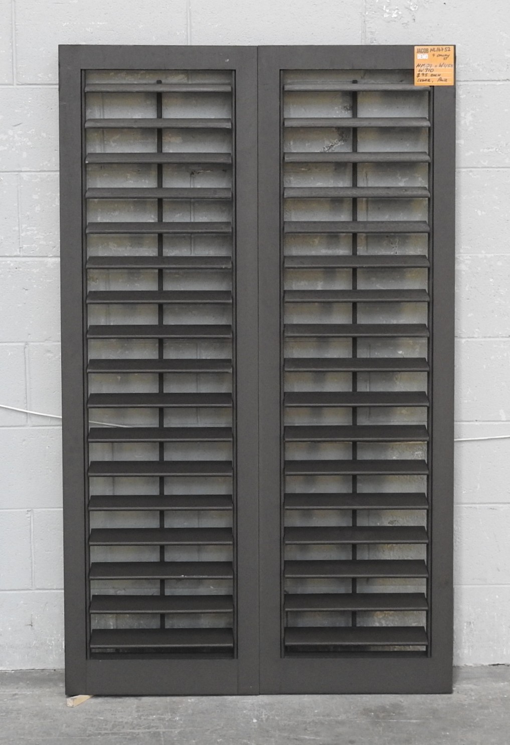 Cedar Louvre Articulating Shutters - Dark Stain Finish