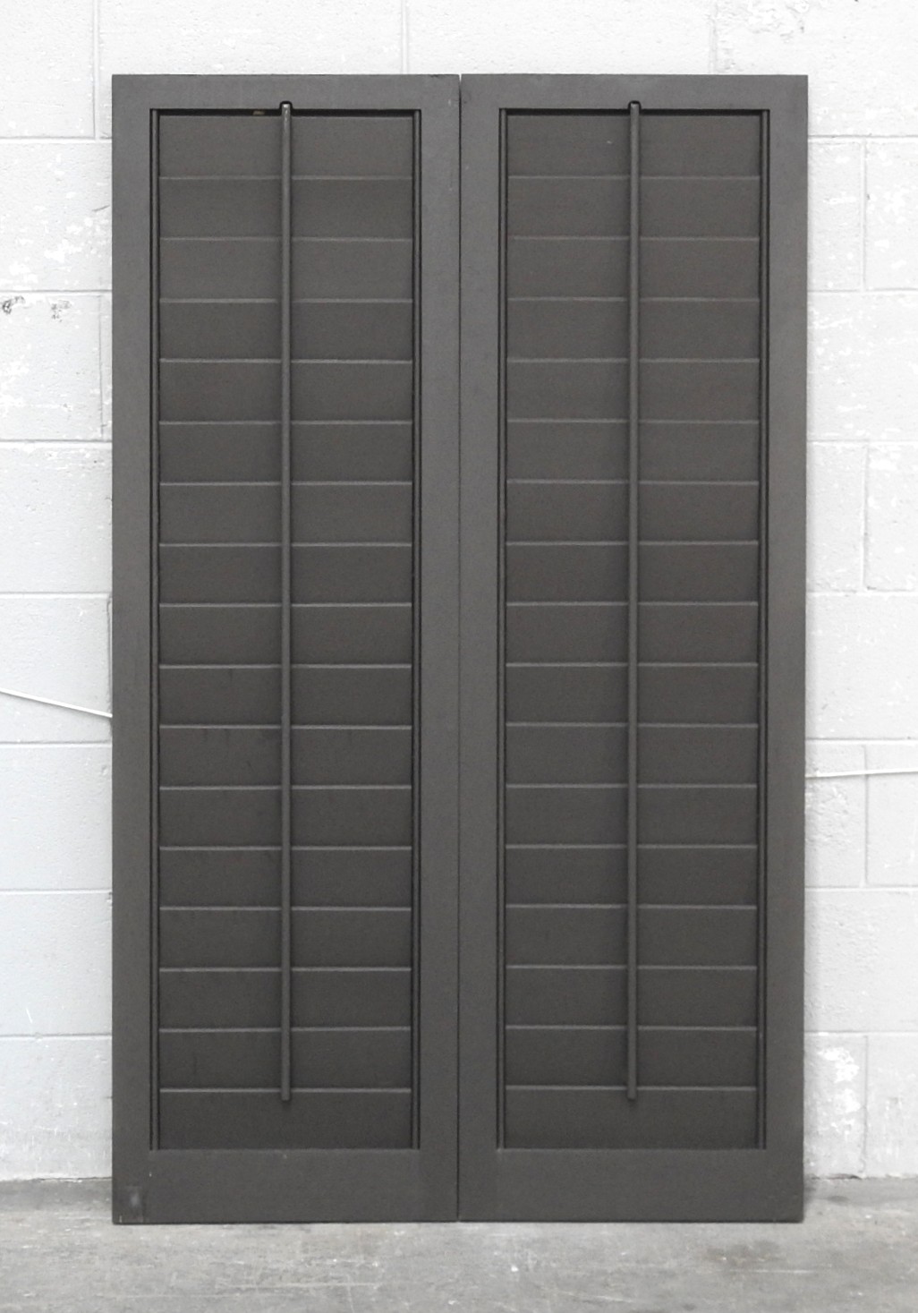 Cedar Louvre Articulating Shutters - Dark Stain Finish
