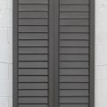 Cedar Louvre Articulating Shutters - Dark Stain Finish