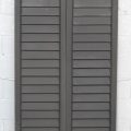 Cedar Louvre Articulating Shutters - Dark Stain Finish