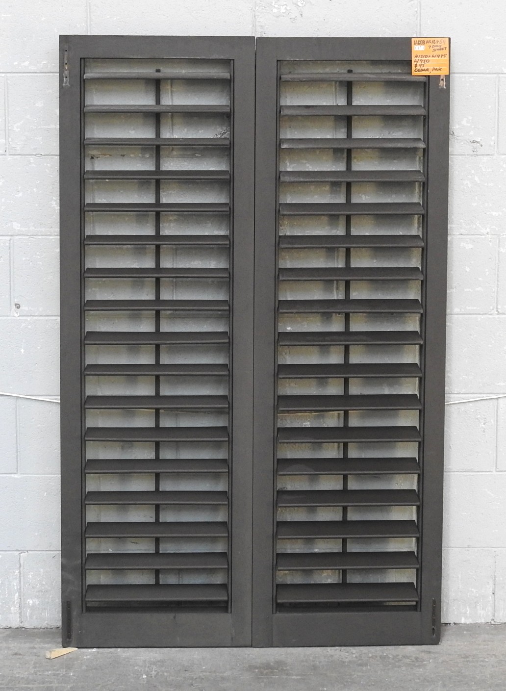 Cedar Louvre Articulating Shutters - Dark Stain Finish