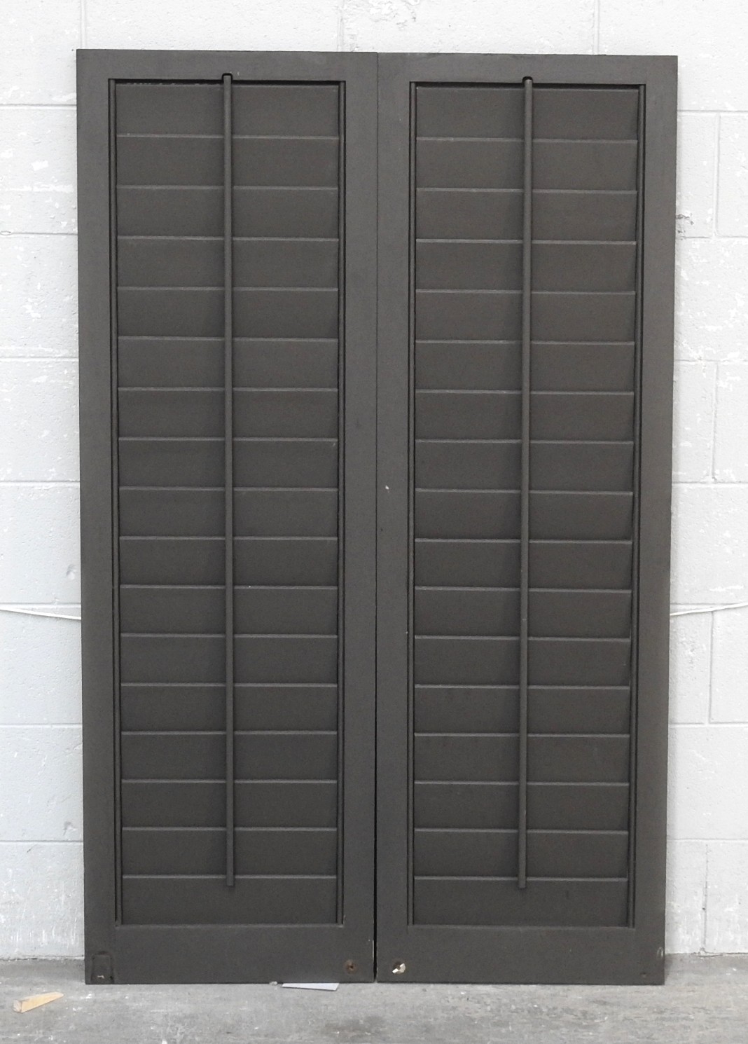Cedar Louvre Articulating Shutters - Dark Stain Finish