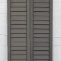 Cedar Louvre Articulating Shutters - Dark Stain Finish