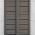 Cedar Louvre Articulating Shutters - Dark Stain Finish