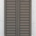 Cedar Louvre Articulating Shutters - Dark Stain Finish
