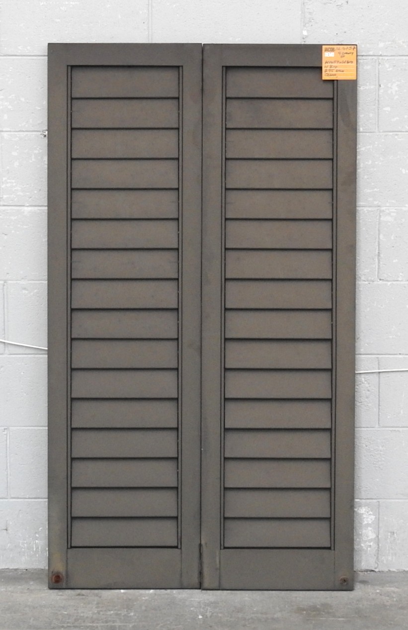 Cedar Louvre Articulating Shutters - Dark Stain Finish