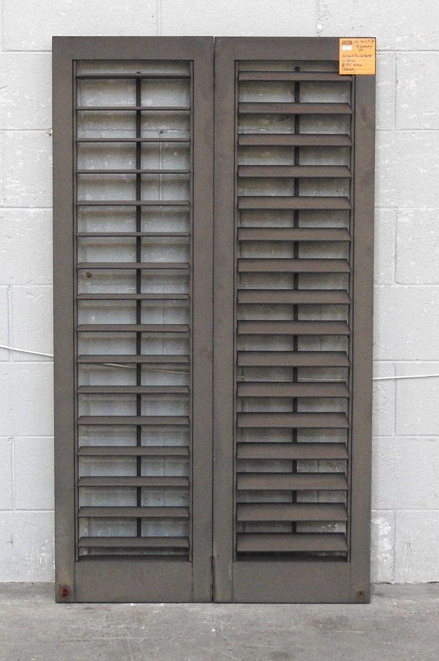 Cedar Louvre Articulating Shutters - Dark Stain Finish