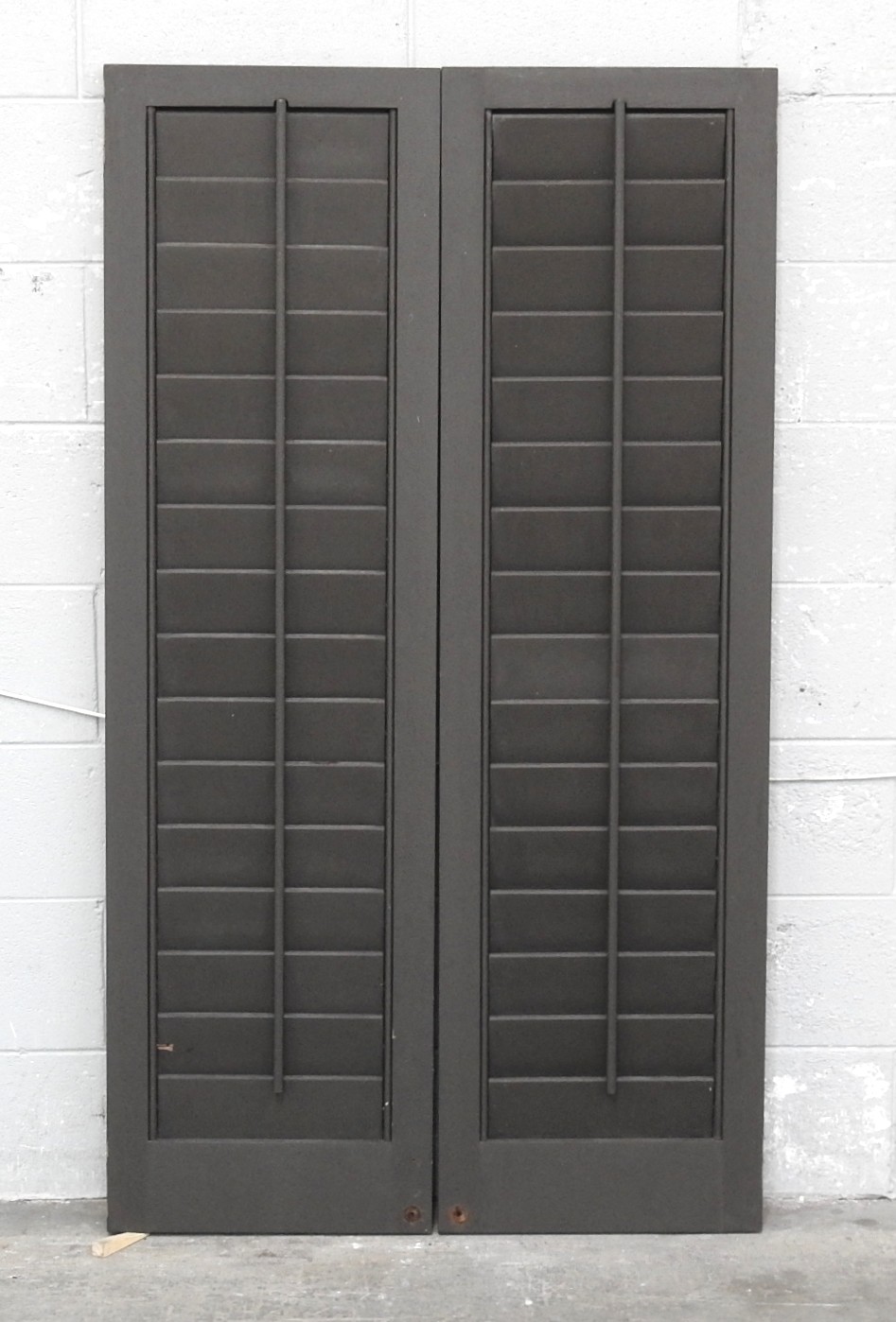 Cedar Louvre Articulating Shutters - Dark Stain Finish
