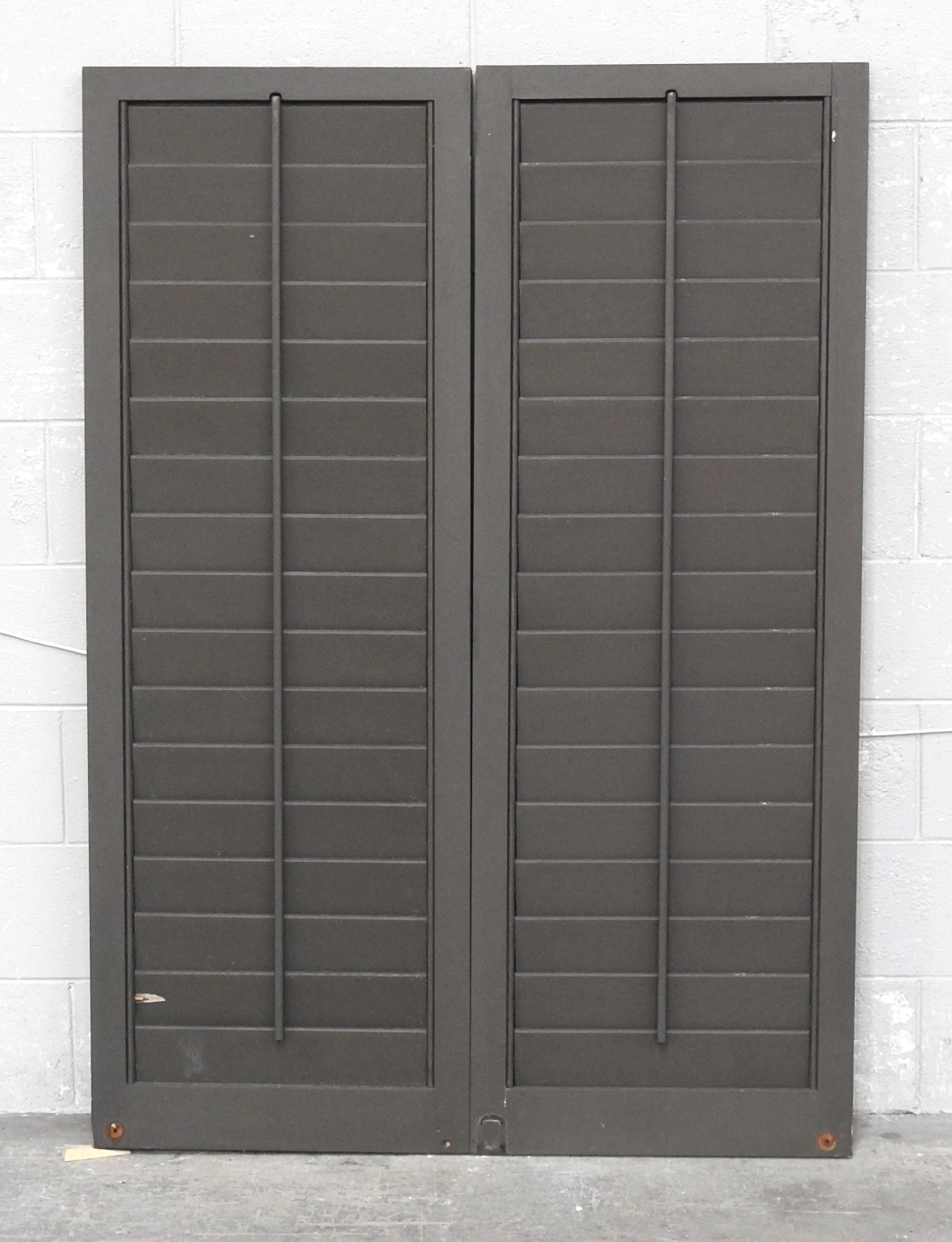 Cedar Louvre Articulating Shutters - Dark Stain Finish