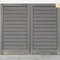 Cedar Louvre Articulating Shutters - Dark Stain Finish