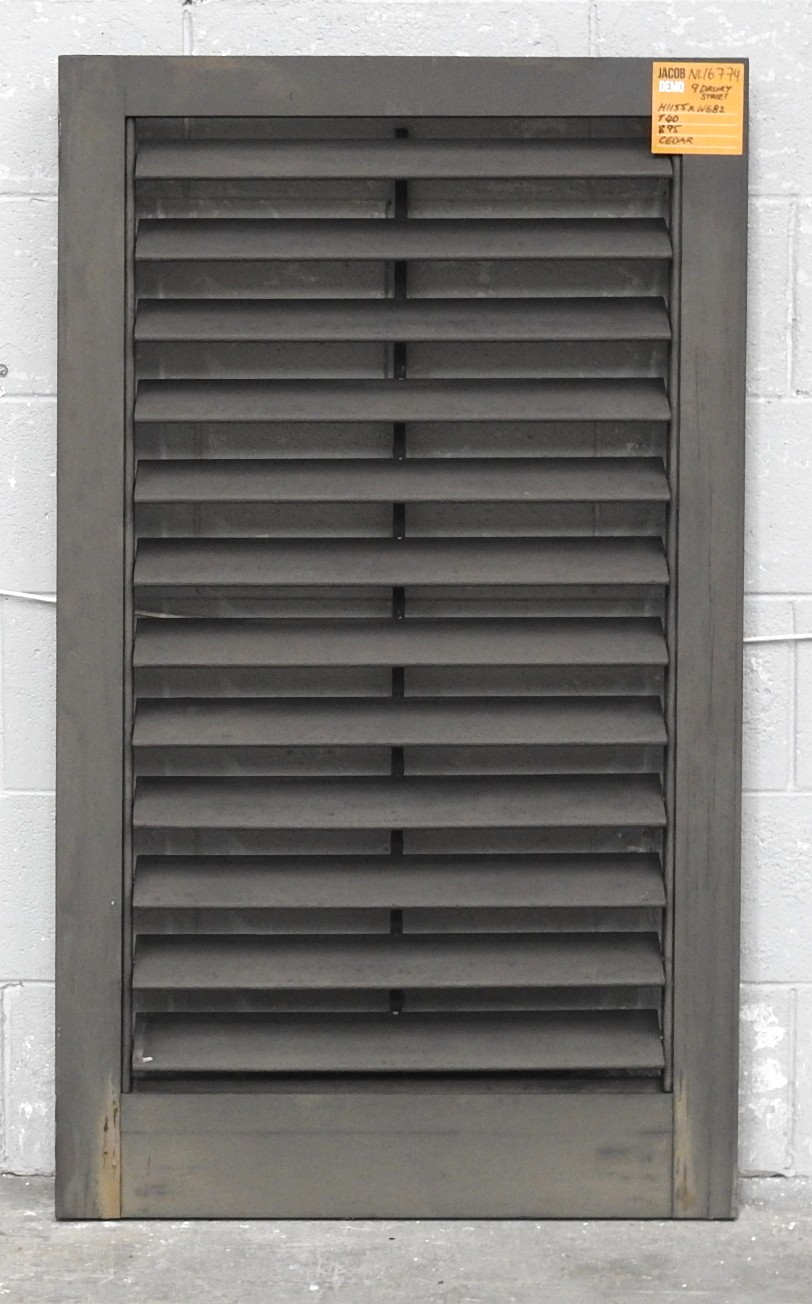 Cedar Louvre Articulating Shutters - Dark Stain Finish