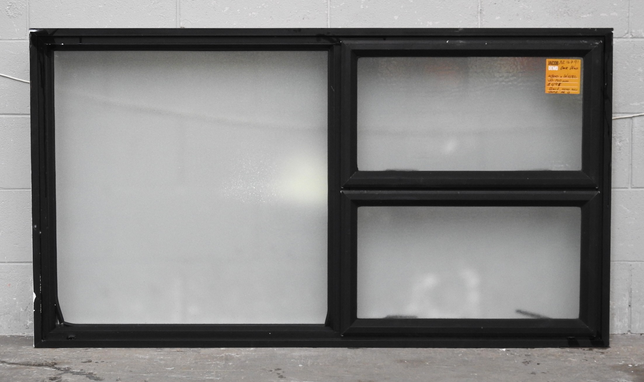 Black Aluminium Awning Window - Two Opening Sashes