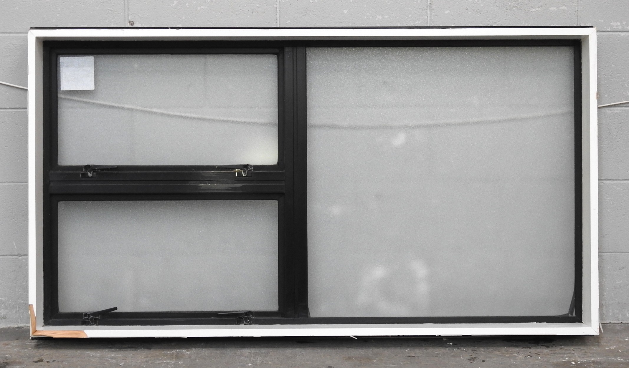 Black Aluminium Awning Window - Two Opening Sashes