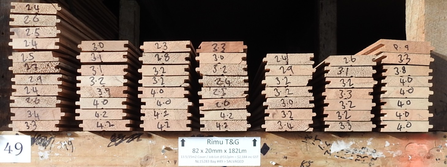 Rimu Tongue & Groove Flooring - 182Lm = 13m2 Job Lot
