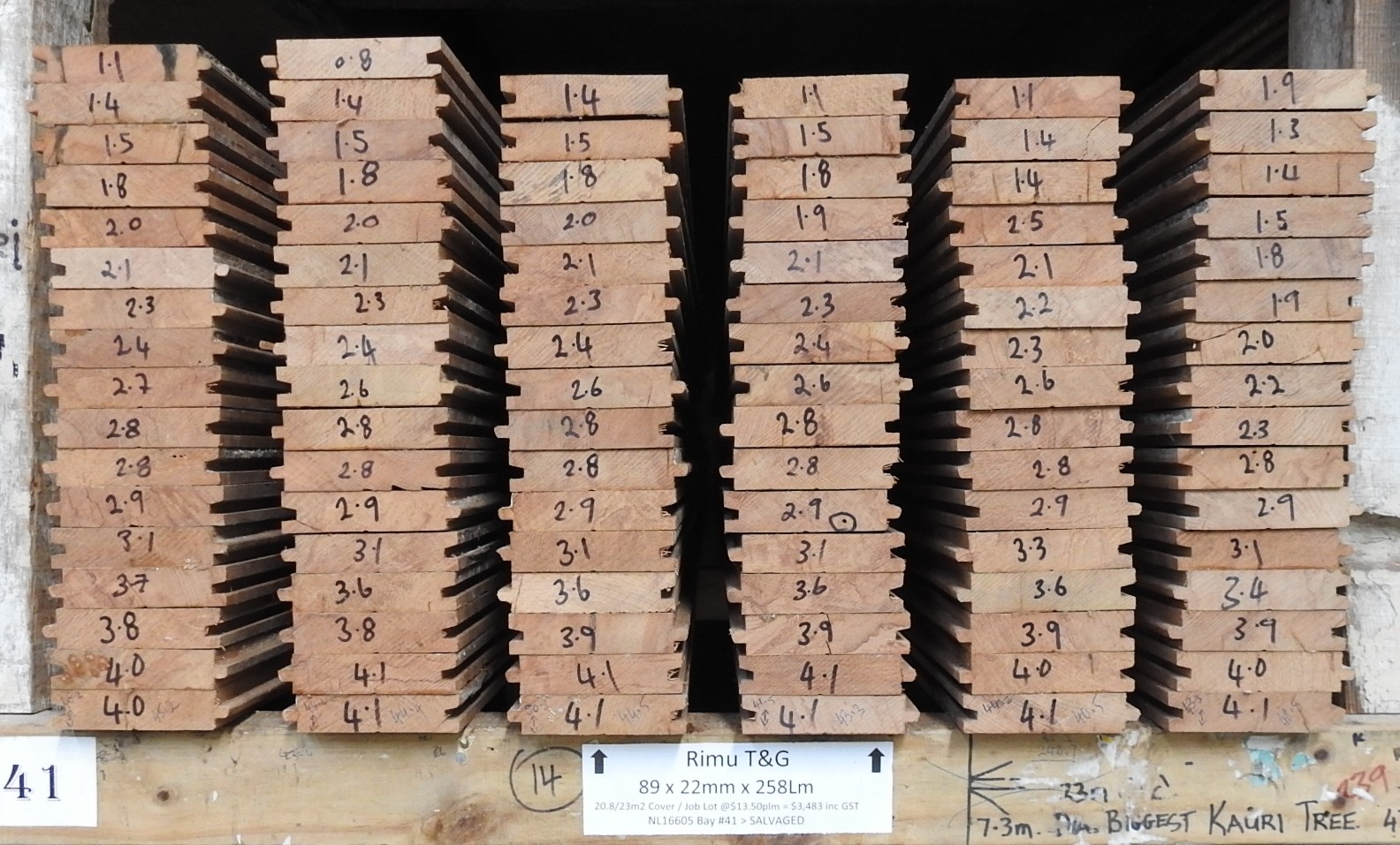 Rimu Tongue & Groove Flooring - 258Lm = 21m2 Job Lot