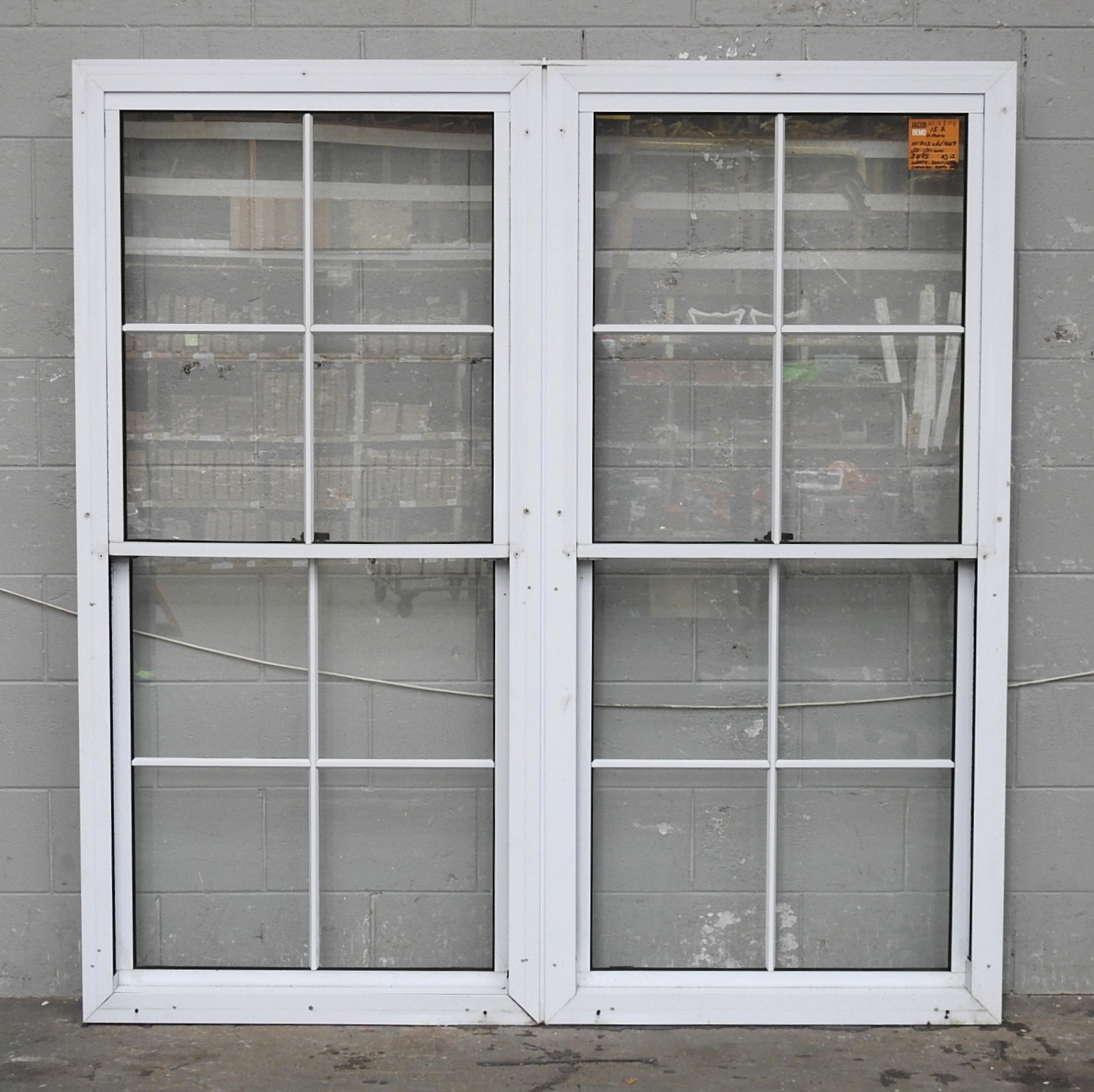 White Aluminium Double Hung Style Sliding Window