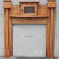 Vintage Fireplace Surround With Leadlight Cupboard