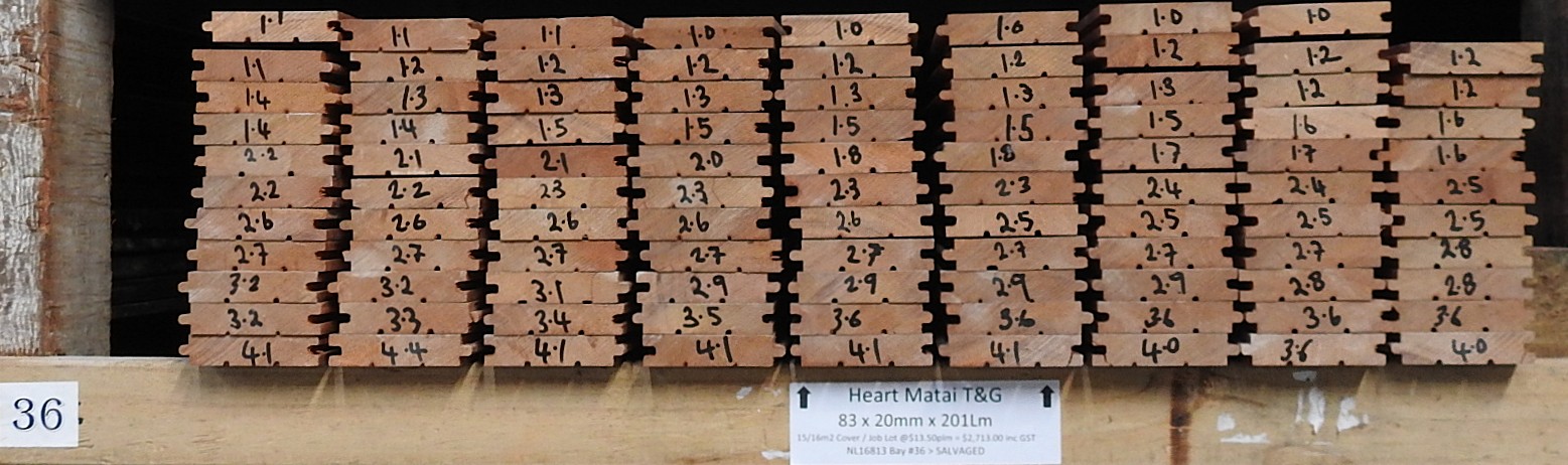 Heart Matai Tongue & Groove Flooring - 201Lm = 15m2 Job Lot