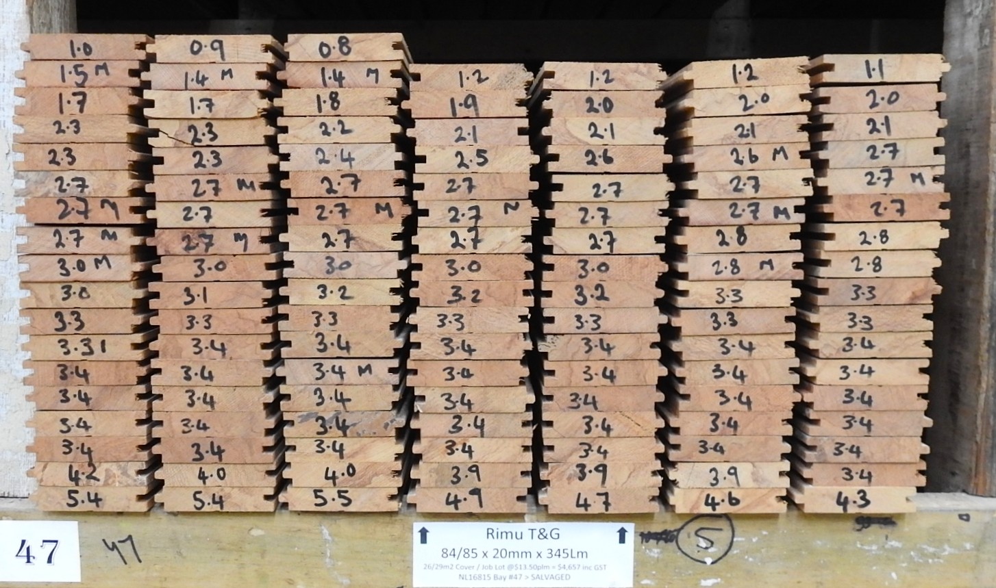Rimu Tongue & Groove Flooring - 345Lm = 26m2 Job Lot