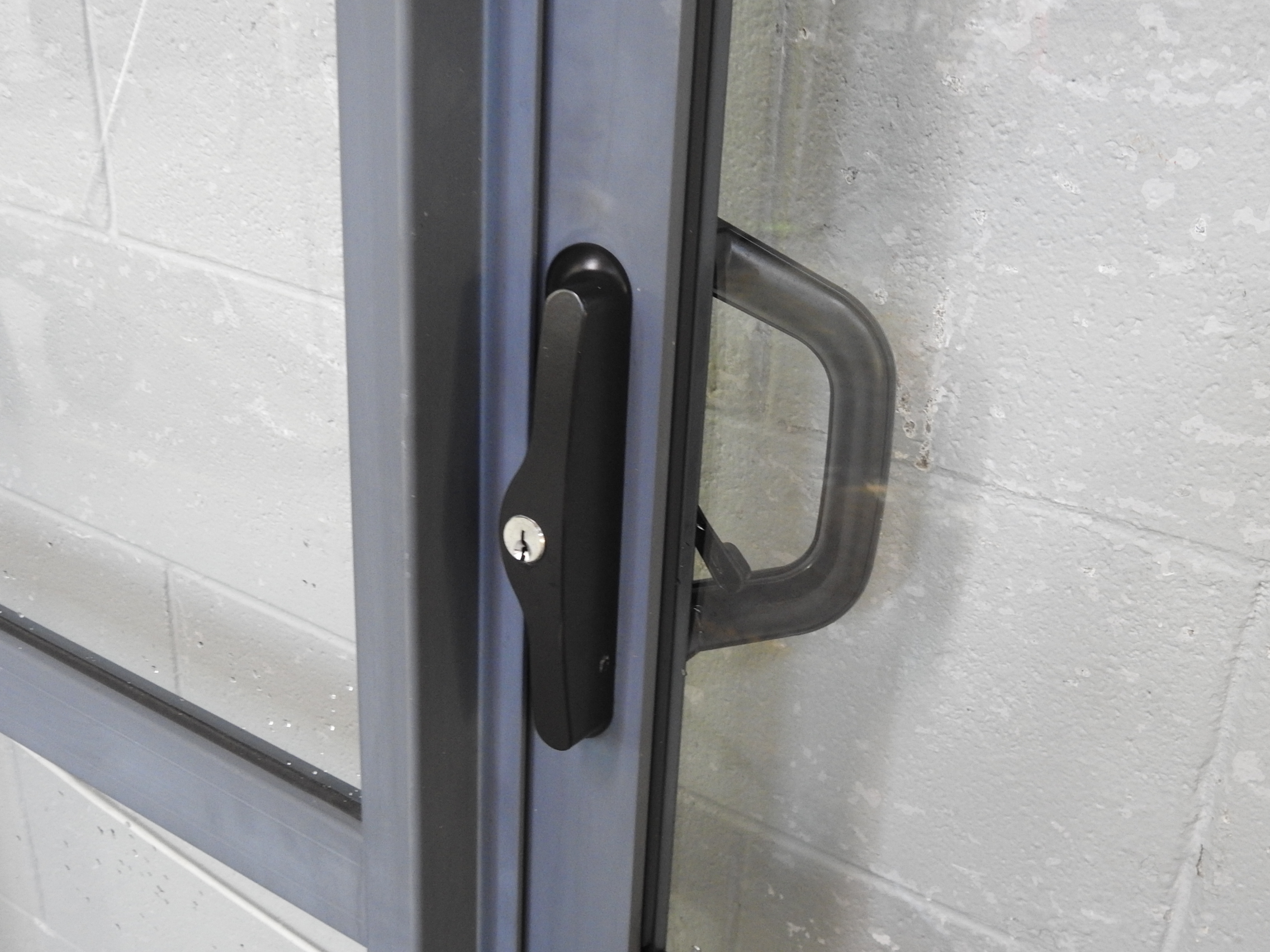 Denim Blue Aluminium Double Sliding Doors