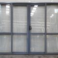 Denim Blue Aluminium Double Sliding Doors