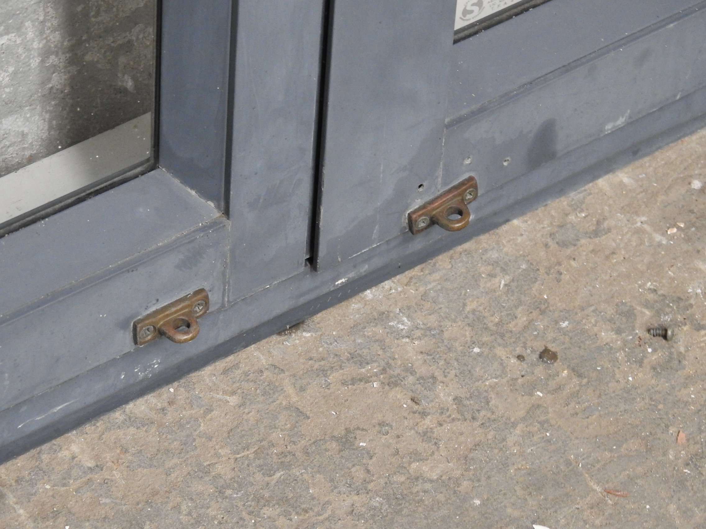 Denim Blue Aluminium French Doors With Sidelights