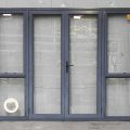 Denim Blue Aluminium French Doors With Sidelights