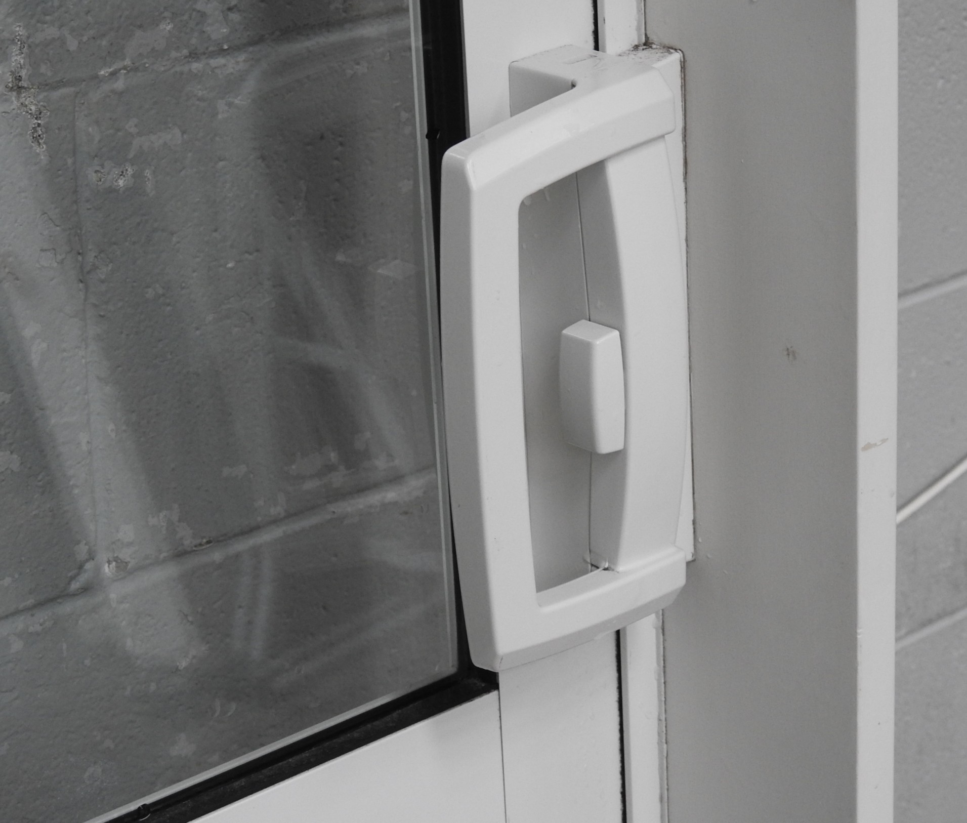 Off White Aluminium Sliding Door - Double Glazed