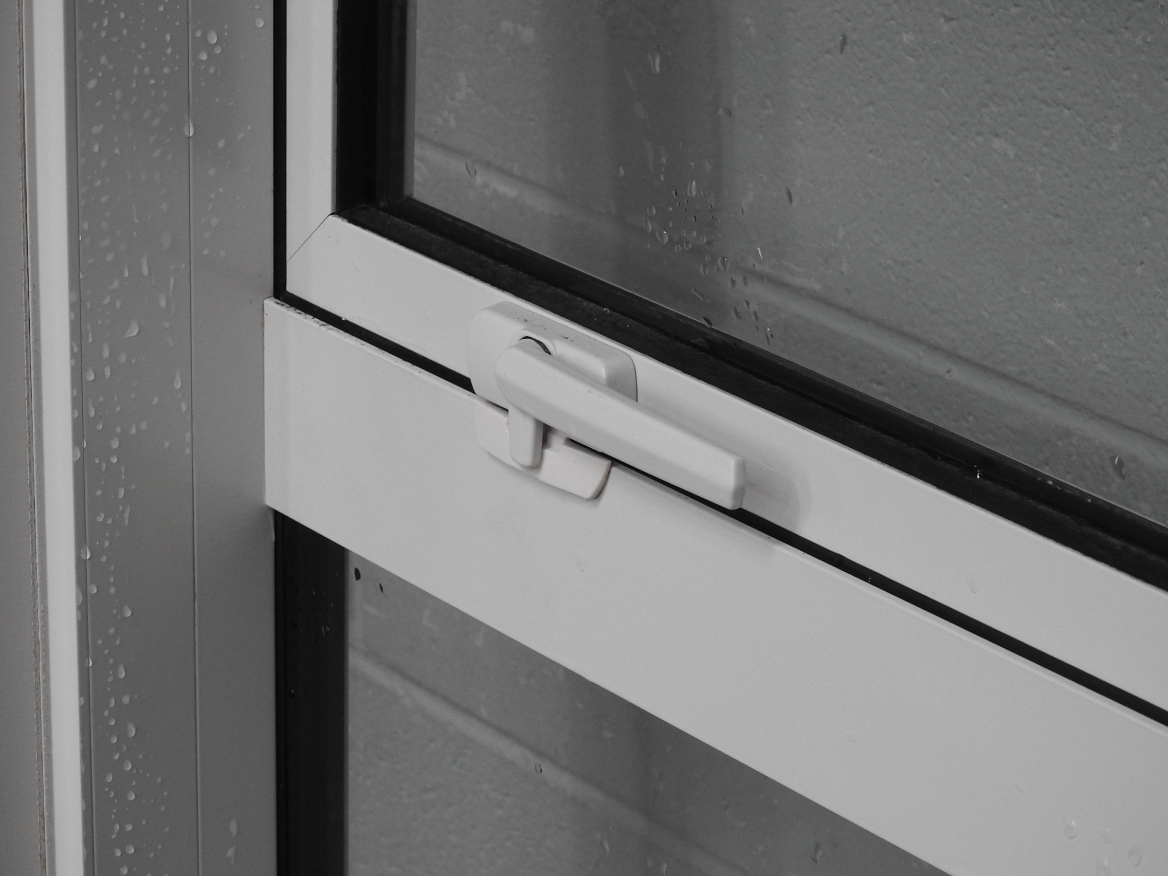 Off White Aluminium Sliding Door - Double Glazed