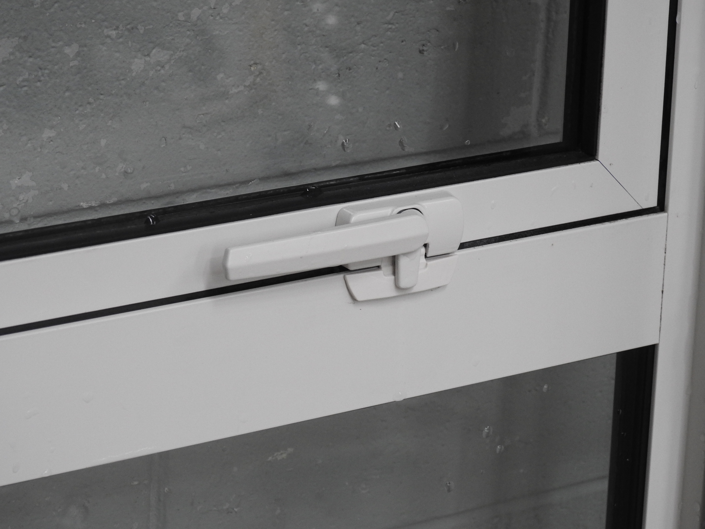 Off White Aluminium Sliding Door - Double Glazed