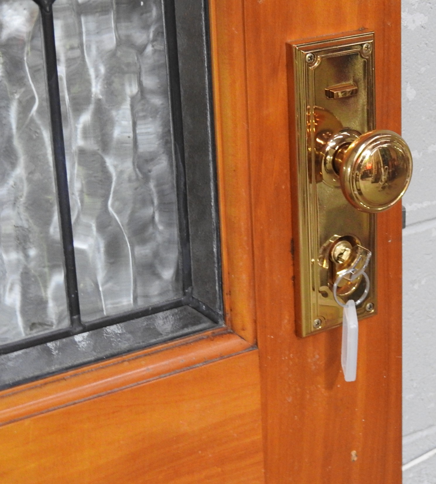 Wooden Villa Style Leadlight Door - Unhung