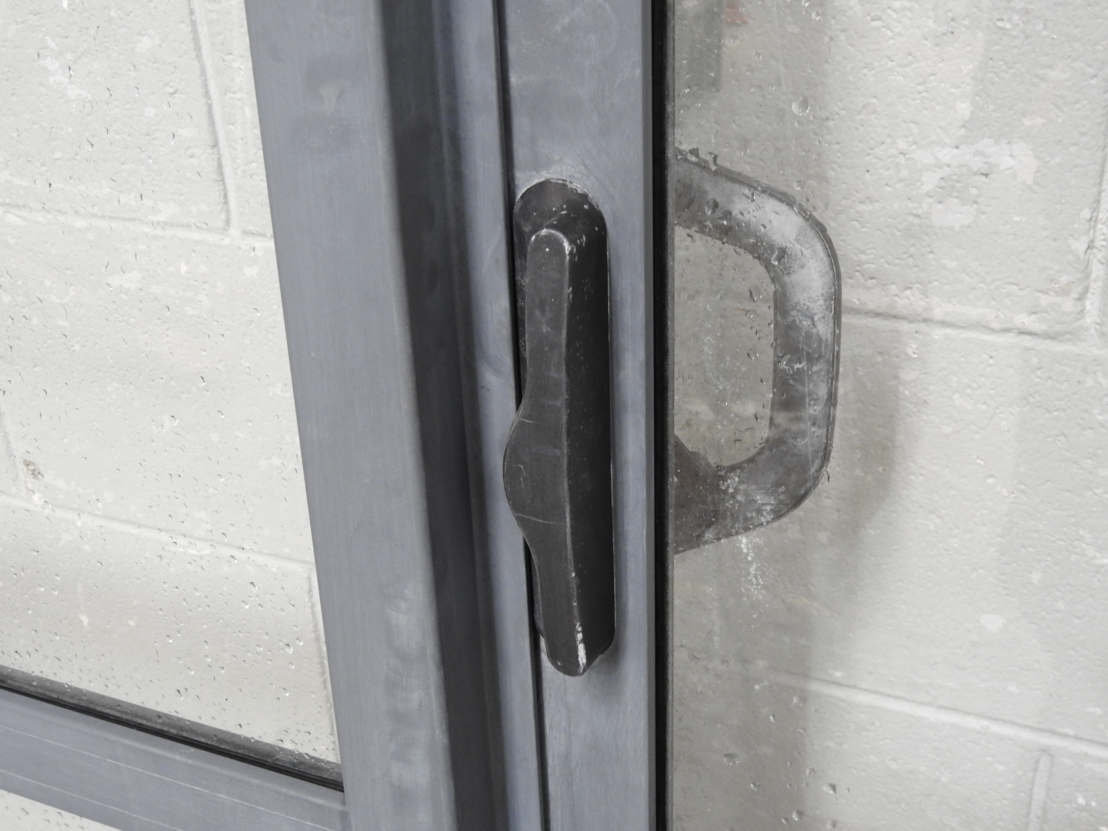 Denim Blue Aluminium Double Sliding Doors