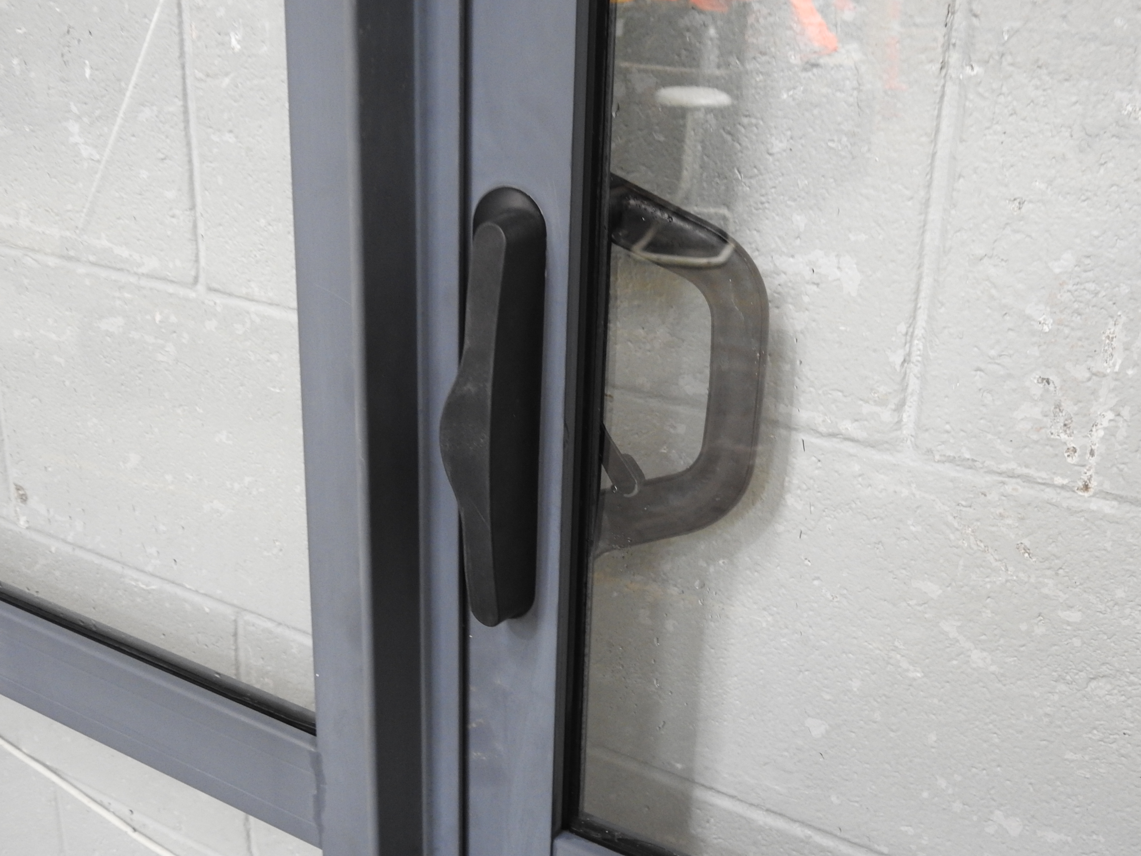 Denim Blue Aluminium Double Sliding Doors