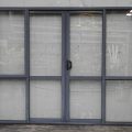 Denim Blue Aluminium Double Sliding Doors