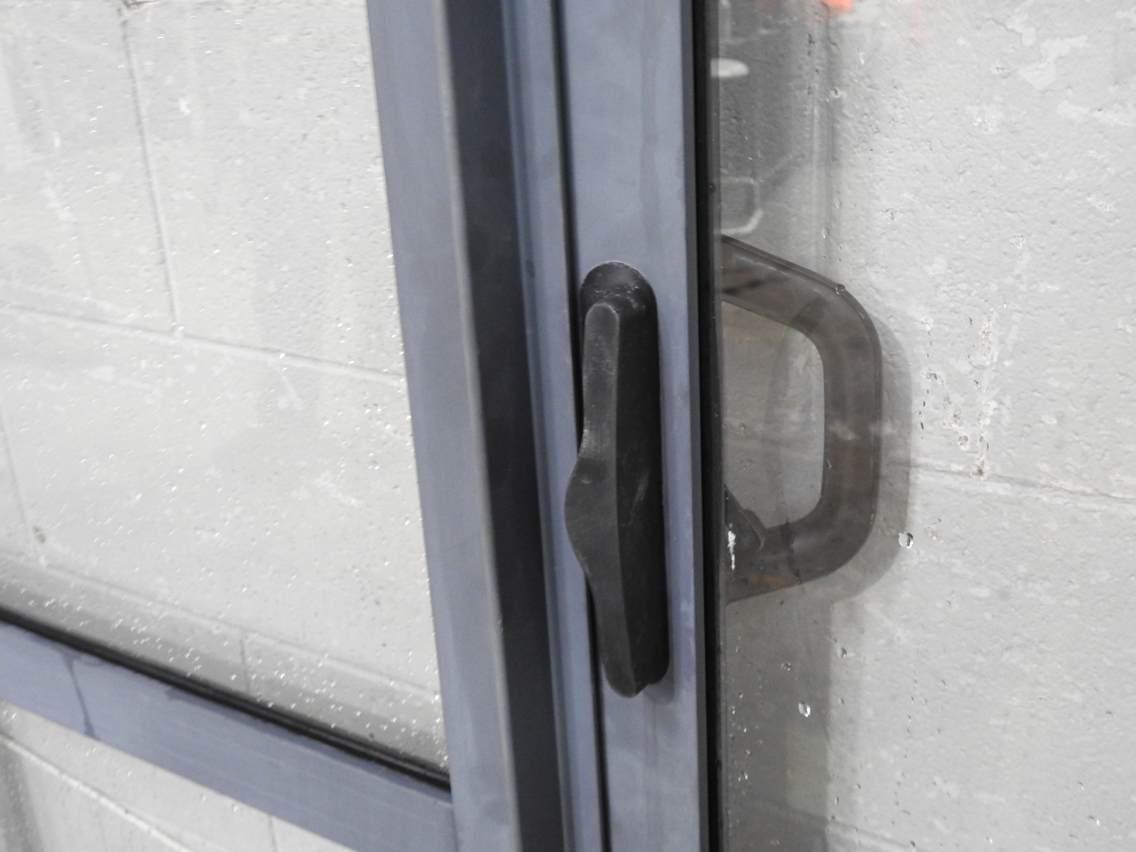 Denim Blue Aluminium Double Sliding Doors