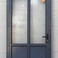 Denim Blue Aluminium Door With Toplight