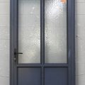 Denim Blue Aluminium Door With Toplight