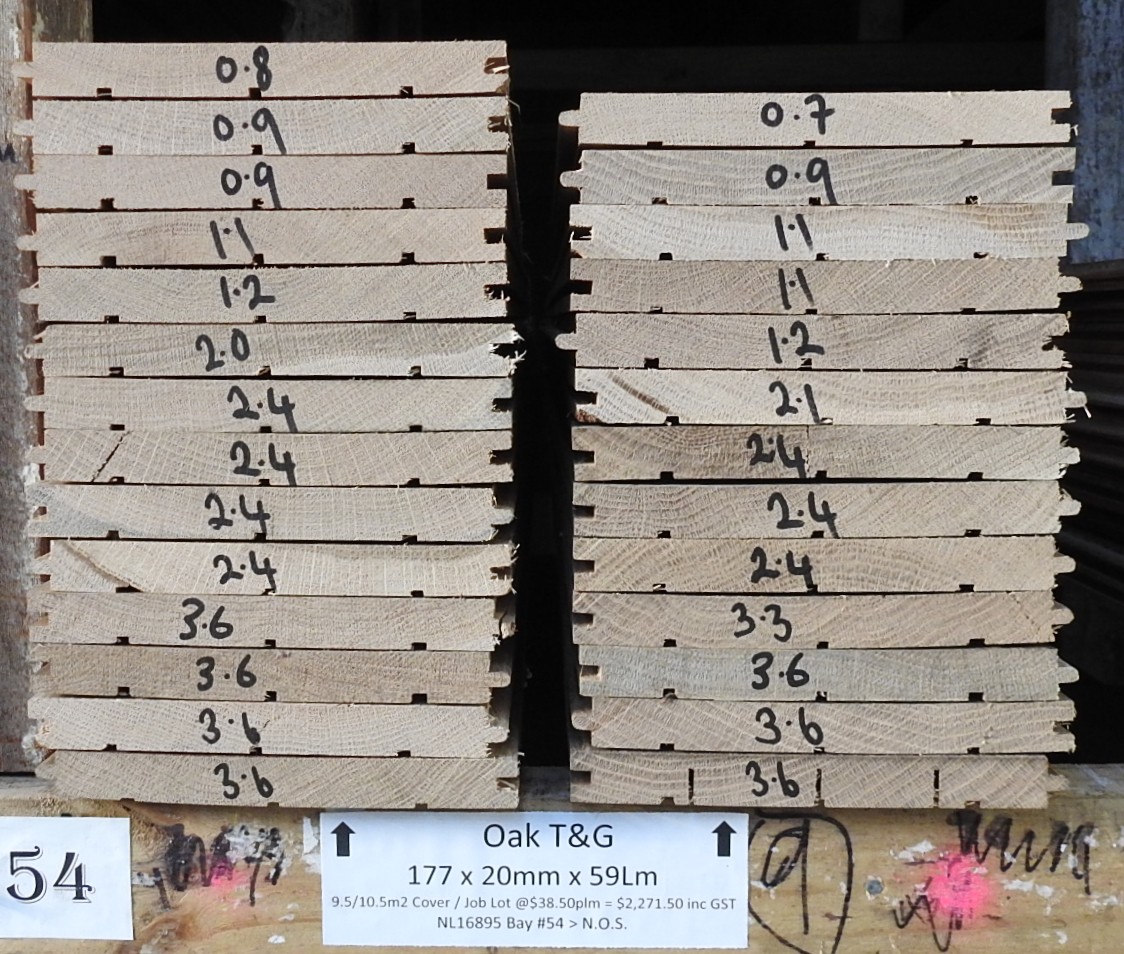 Oak Tongue & Groove Flooring - 59Lm = 9m2 Job Lot