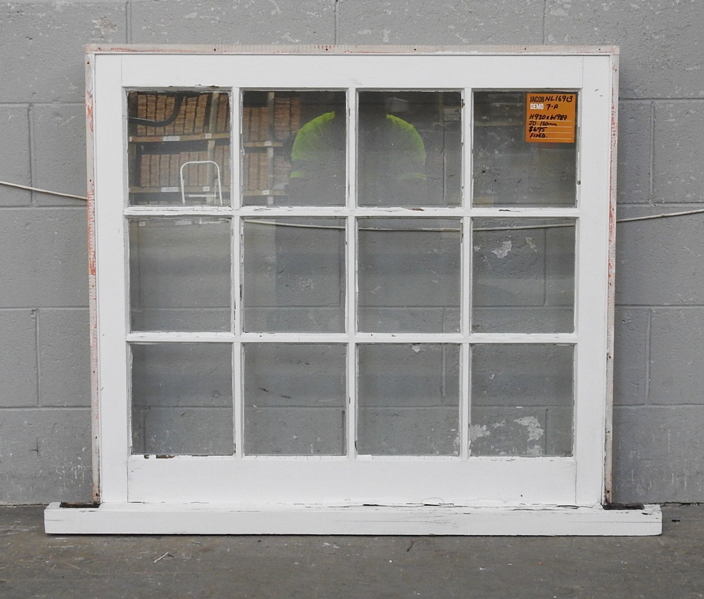 Colonial Style Wooden Fixed 12-Light Window