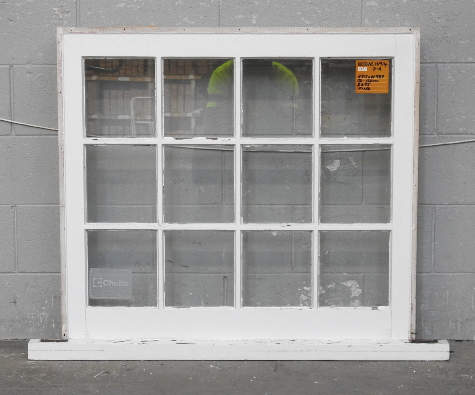 Colonial Style Wooden Fixed 12-Light Window