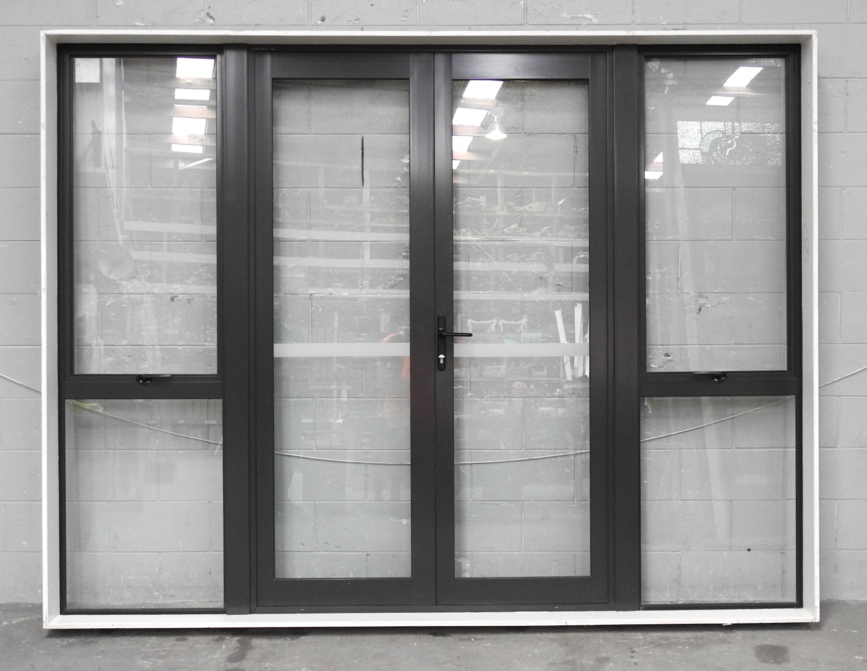 Ironsand Aluminium French Doors With Sidelights