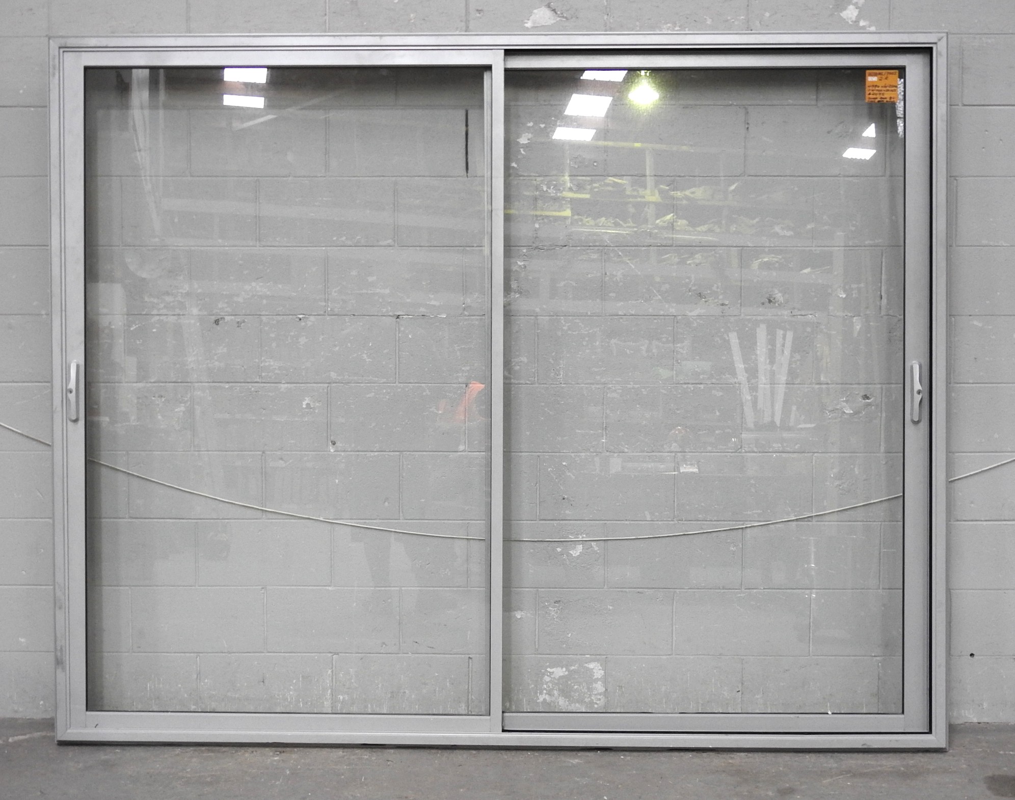 Silver Pearl Aluminium Double Sliding Doors