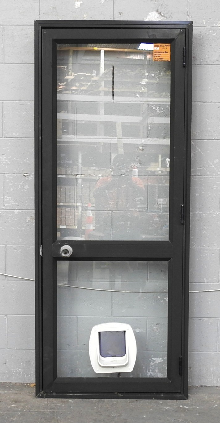 Karaka Green Aluminium Door - Opens Out From Left