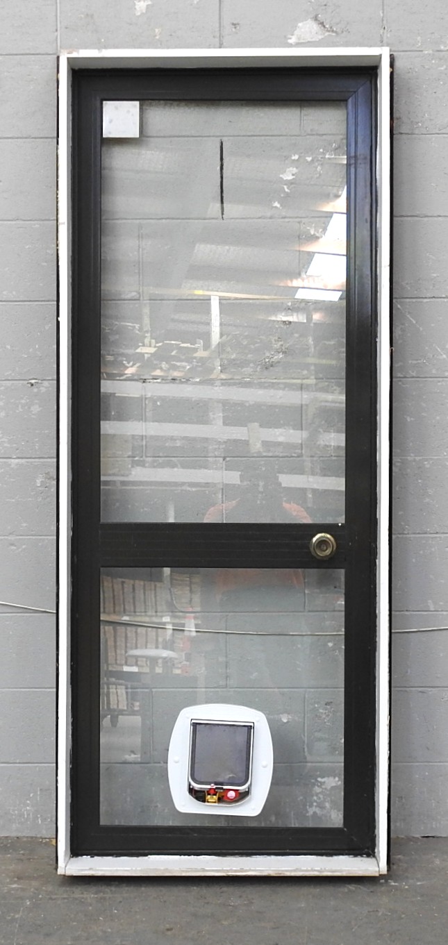 Karaka Green Aluminium Door - Opens Out From Left
