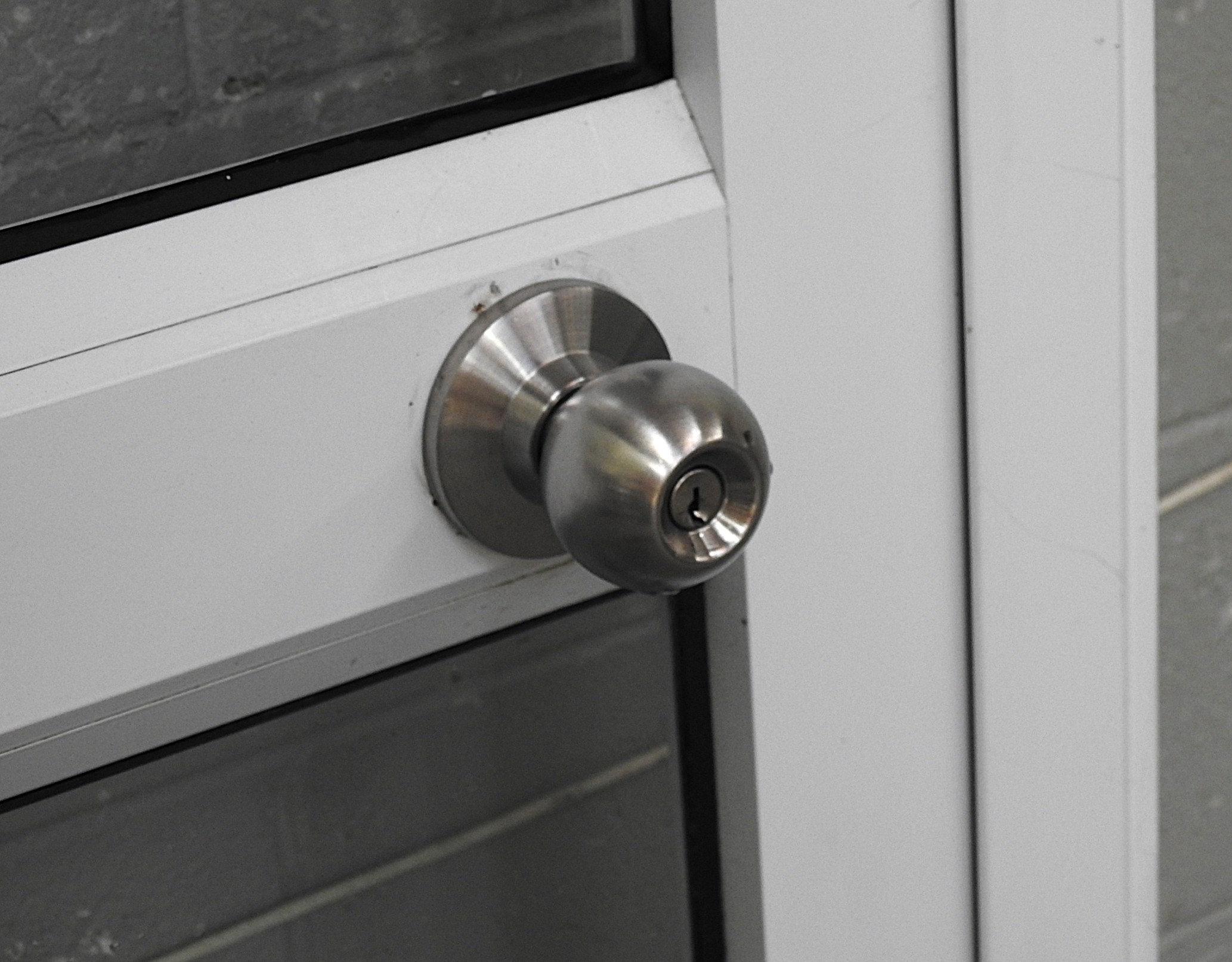 White Aluminium Door - Opens In From Right