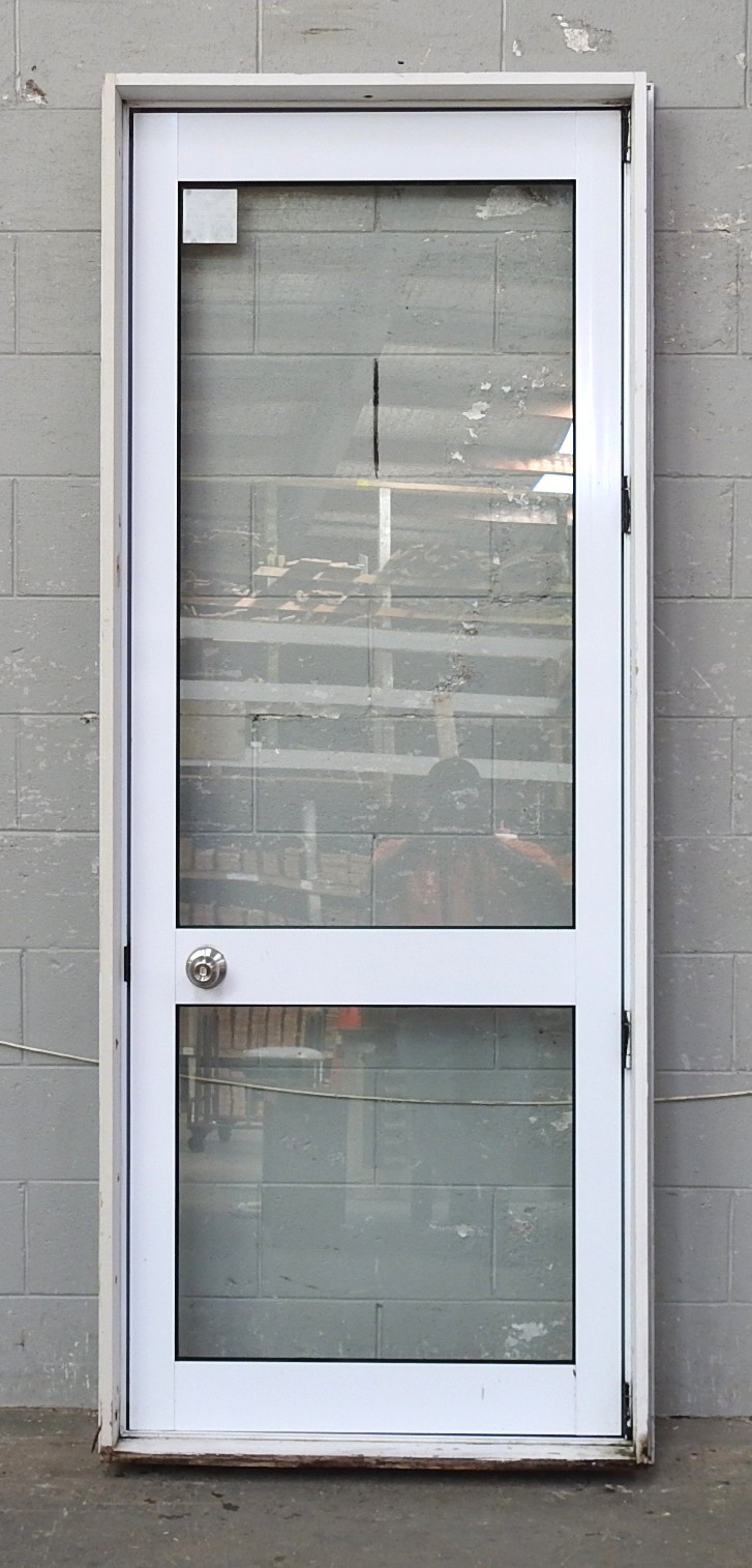 White Aluminium Door - Opens In From Right