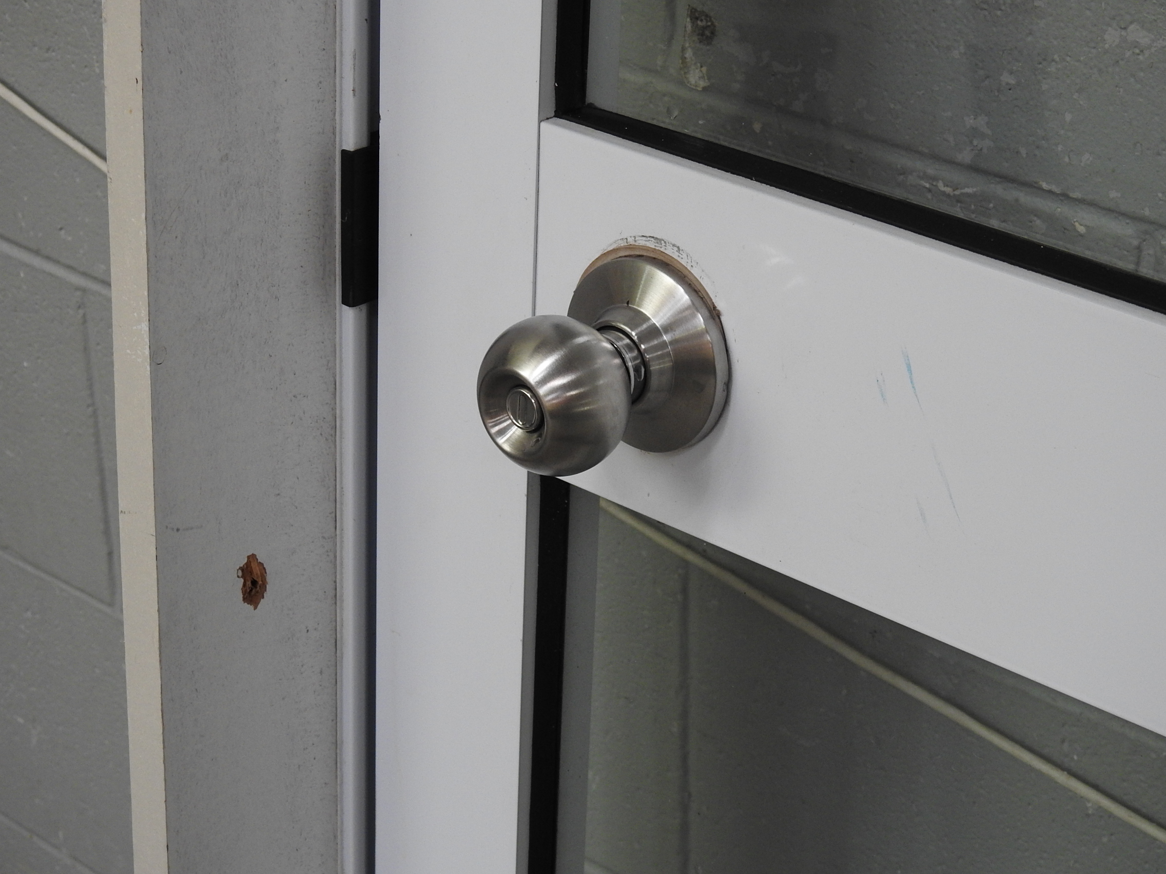 White Aluminium Door - Opens In From Right